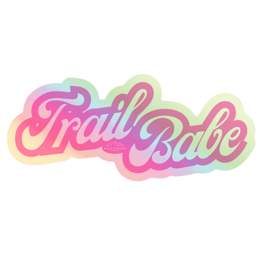 Holographic Trail Babe Sticker