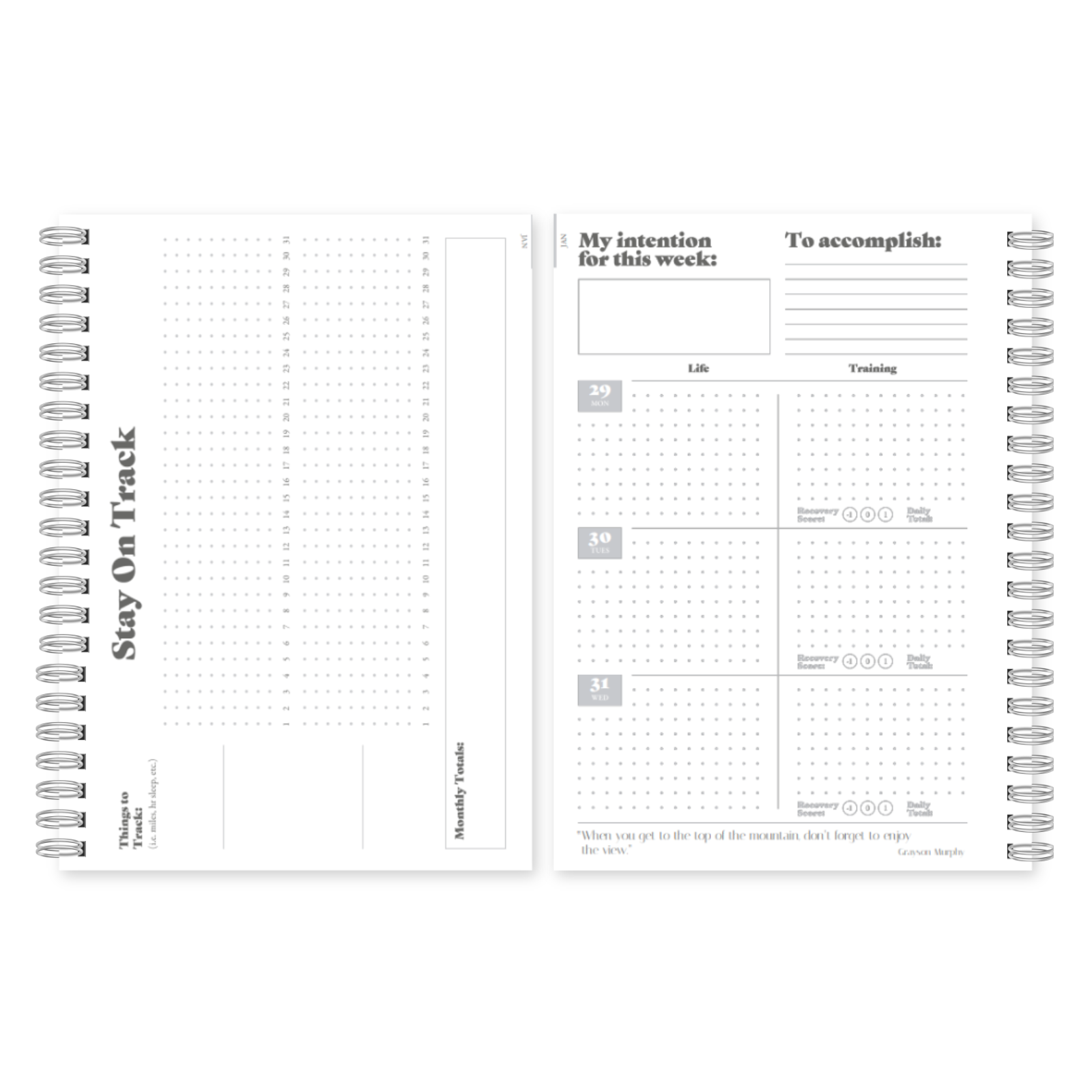 PRE-SALE - 2026 Runner's Training Log + Daily Planner - Purple
