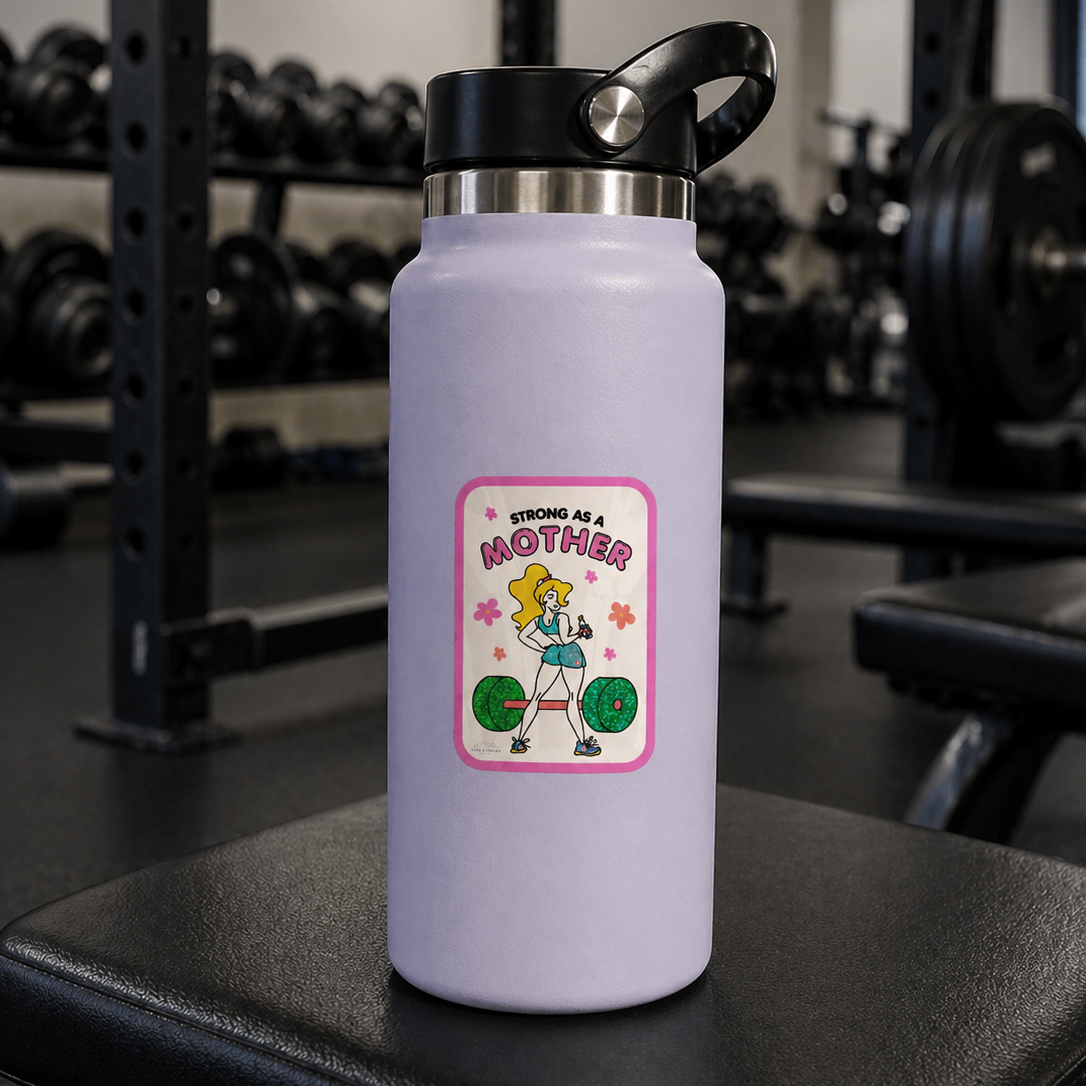 Strong as a Mother Glitter Sticker
