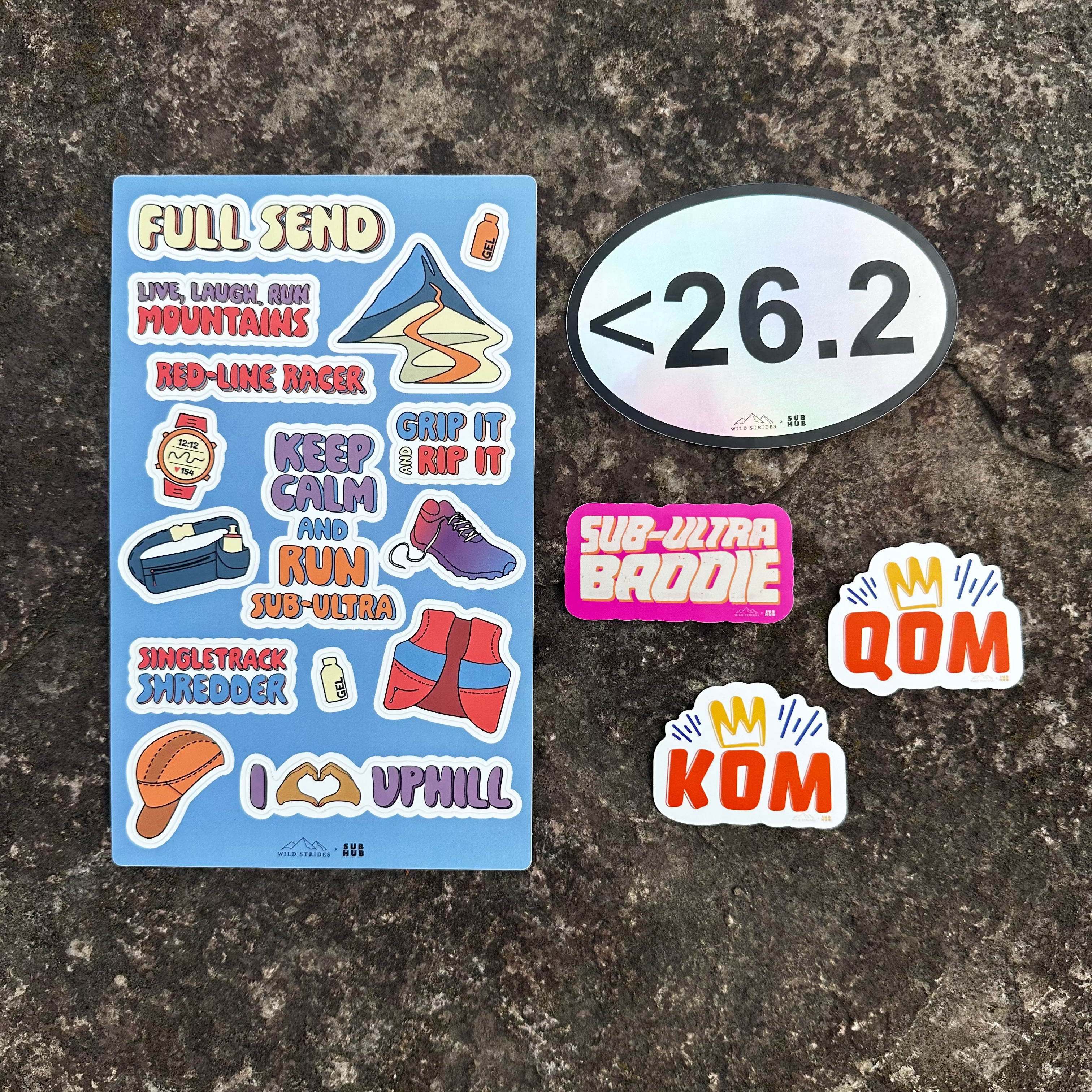 KOM Sticker - Wild Strides Paper Co. x The Sub Hub Podcast