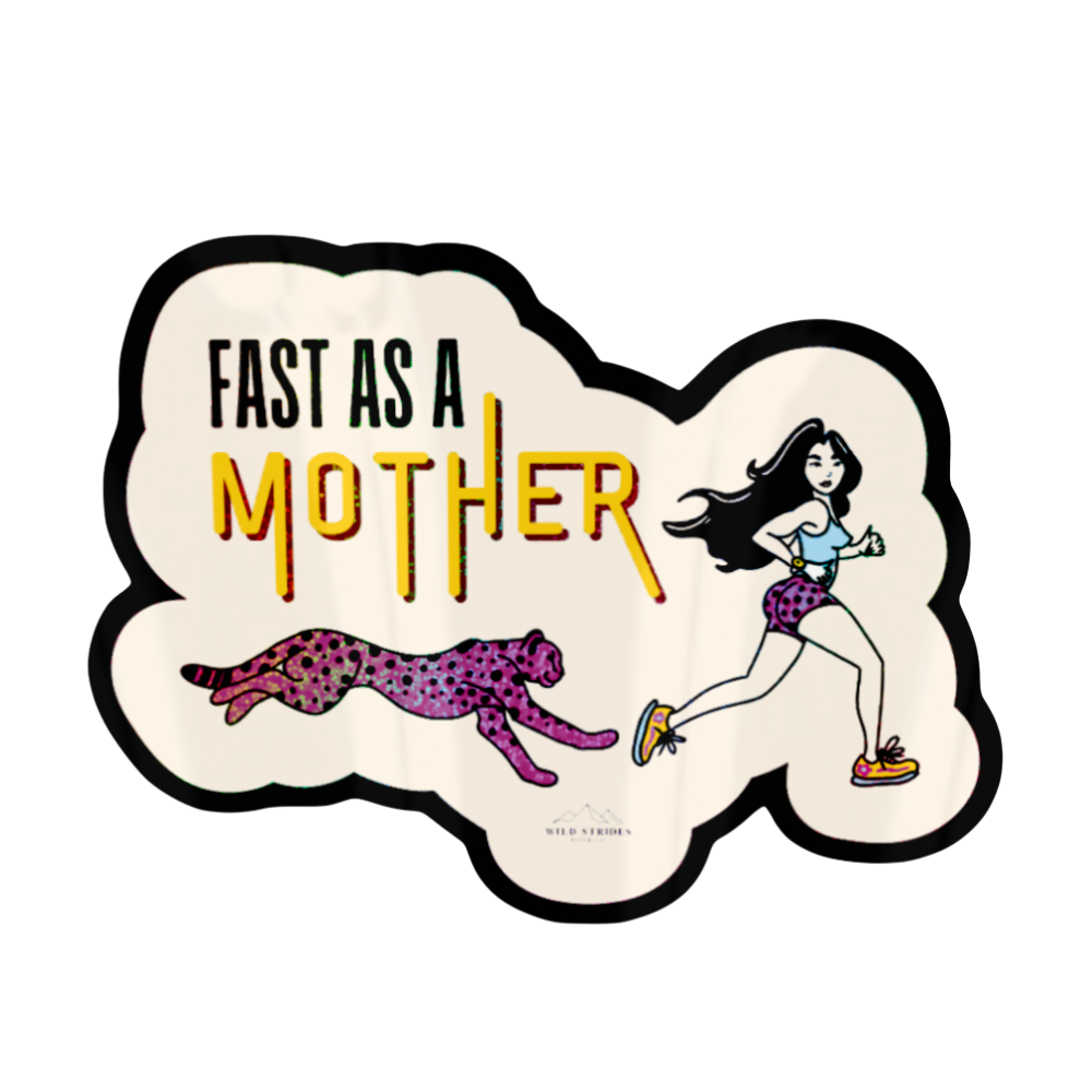 Fast as a Mother Glitter Sticker