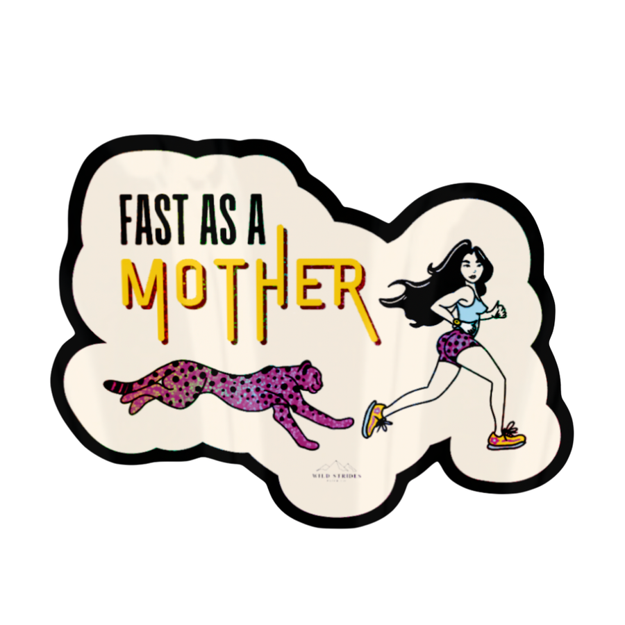 Fast as a Mother Glitter Sticker