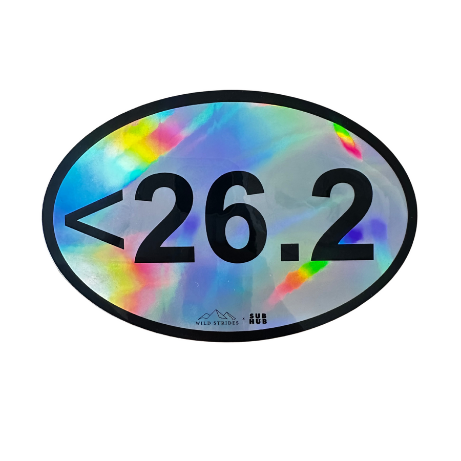 <26.2 Holographic Sticker - Wild Strides Paper Co. x The Sub Hub Podcast