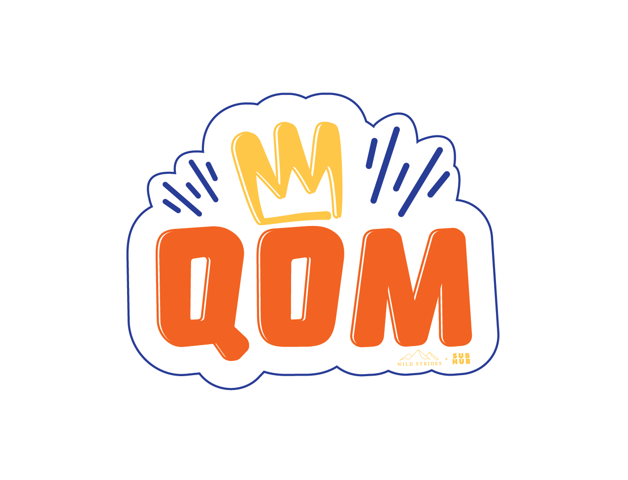 QOM Sticker - Wild Strides Paper Co. x The Sub Hub Podcast